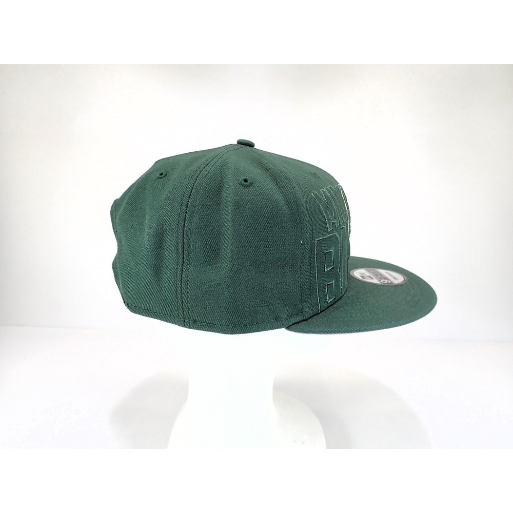 New Era 9FIFTY Milwaukee Bucks NBA Draft Snapback Hat Green Flat Bill - Picture 5 of 9